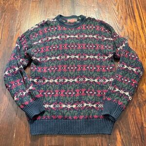 Vintage Stone Haven Sweater Mens XL Chunky Knit Grandpa 90s Pullover Fair Isle